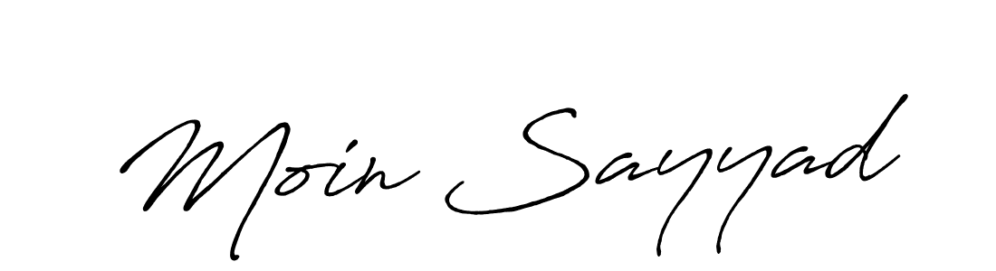 Make a beautiful signature design for name Moin Sayyad. Use this online signature maker to create a handwritten signature for free. Moin Sayyad signature style 7 images and pictures png