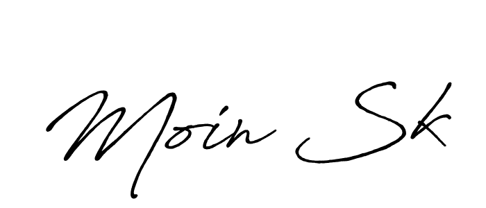 Create a beautiful signature design for name Moin Sk. With this signature (Antro_Vectra_Bolder) fonts, you can make a handwritten signature for free. Moin Sk signature style 7 images and pictures png