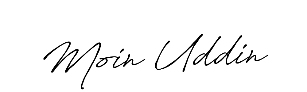 Make a beautiful signature design for name Moin Uddin. With this signature (Antro_Vectra_Bolder) style, you can create a handwritten signature for free. Moin Uddin signature style 7 images and pictures png