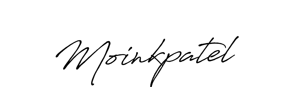 How to make Moinkpatel signature? Antro_Vectra_Bolder is a professional autograph style. Create handwritten signature for Moinkpatel name. Moinkpatel signature style 7 images and pictures png