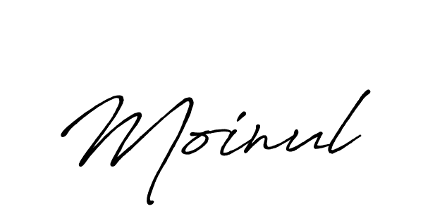 How to make Moinul name signature. Use Antro_Vectra_Bolder style for creating short signs online. This is the latest handwritten sign. Moinul signature style 7 images and pictures png