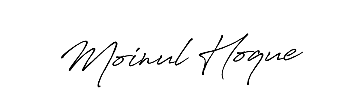 Design your own signature with our free online signature maker. With this signature software, you can create a handwritten (Antro_Vectra_Bolder) signature for name Moinul Hoque. Moinul Hoque signature style 7 images and pictures png