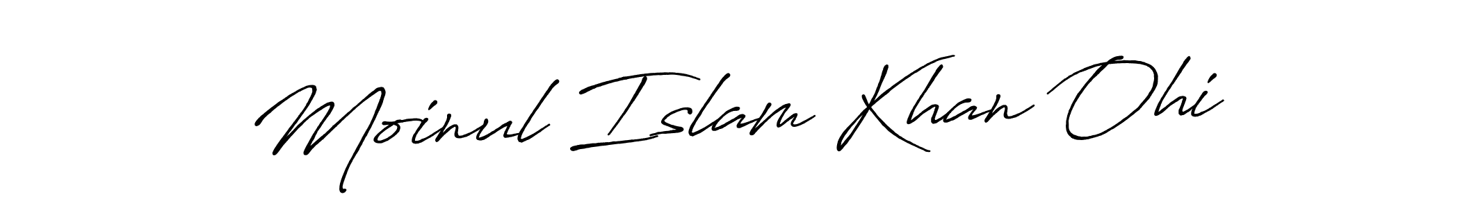 Also we have Moinul Islam Khan Ohi name is the best signature style. Create professional handwritten signature collection using Antro_Vectra_Bolder autograph style. Moinul Islam Khan Ohi signature style 7 images and pictures png