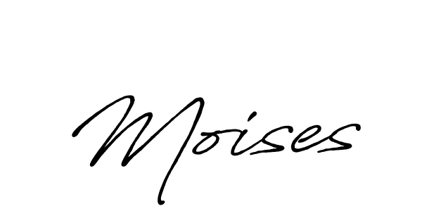 Create a beautiful signature design for name Moises. With this signature (Antro_Vectra_Bolder) fonts, you can make a handwritten signature for free. Moises signature style 7 images and pictures png