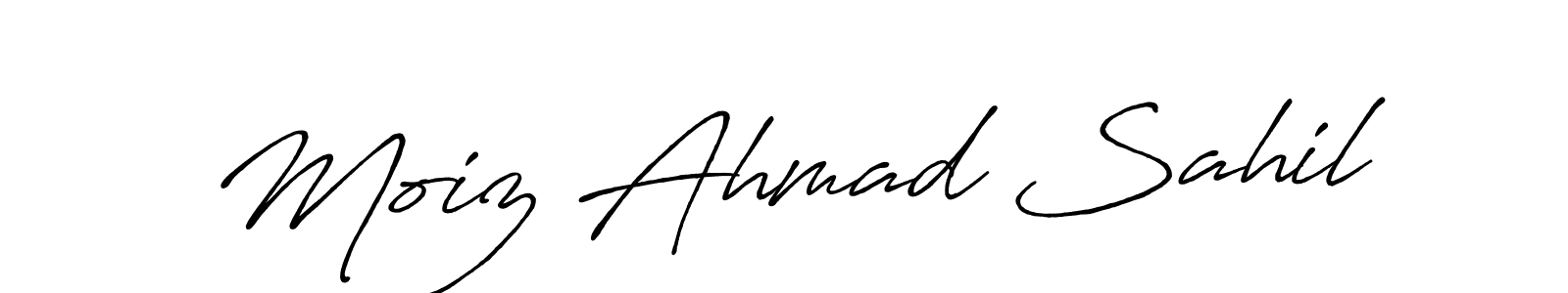 Make a beautiful signature design for name Moiz Ahmad Sahil. Use this online signature maker to create a handwritten signature for free. Moiz Ahmad Sahil signature style 7 images and pictures png