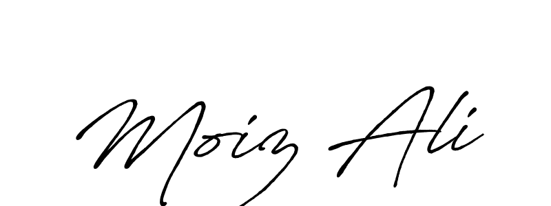 Design your own signature with our free online signature maker. With this signature software, you can create a handwritten (Antro_Vectra_Bolder) signature for name Moiz Ali. Moiz Ali signature style 7 images and pictures png