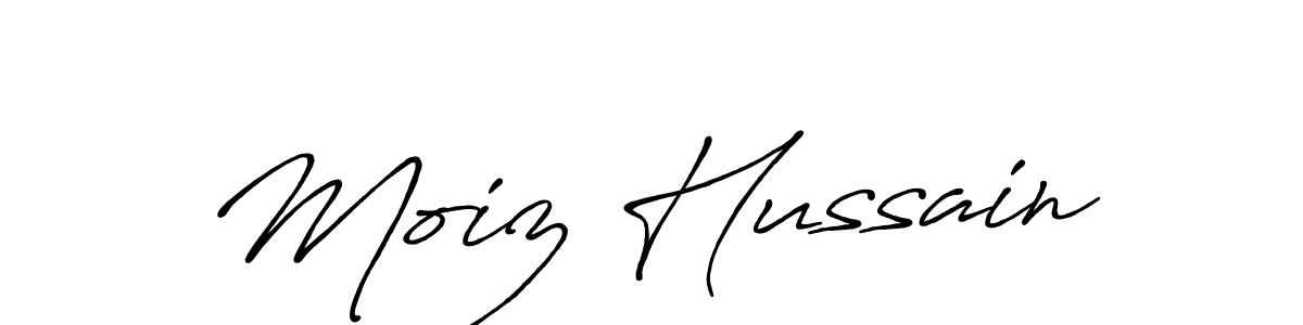 The best way (Antro_Vectra_Bolder) to make a short signature is to pick only two or three words in your name. The name Moiz Hussain include a total of six letters. For converting this name. Moiz Hussain signature style 7 images and pictures png