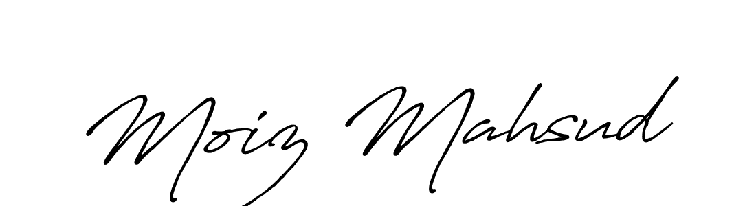 Create a beautiful signature design for name Moiz Mahsud. With this signature (Antro_Vectra_Bolder) fonts, you can make a handwritten signature for free. Moiz Mahsud signature style 7 images and pictures png