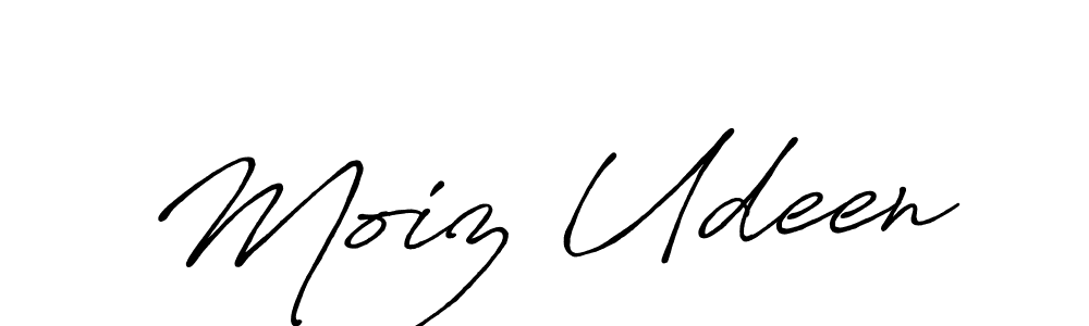 Also we have Moiz Udeen name is the best signature style. Create professional handwritten signature collection using Antro_Vectra_Bolder autograph style. Moiz Udeen signature style 7 images and pictures png