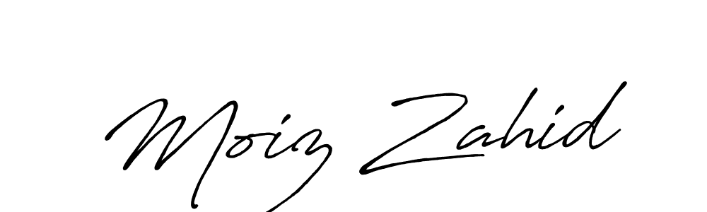 Also You can easily find your signature by using the search form. We will create Moiz Zahid name handwritten signature images for you free of cost using Antro_Vectra_Bolder sign style. Moiz Zahid signature style 7 images and pictures png