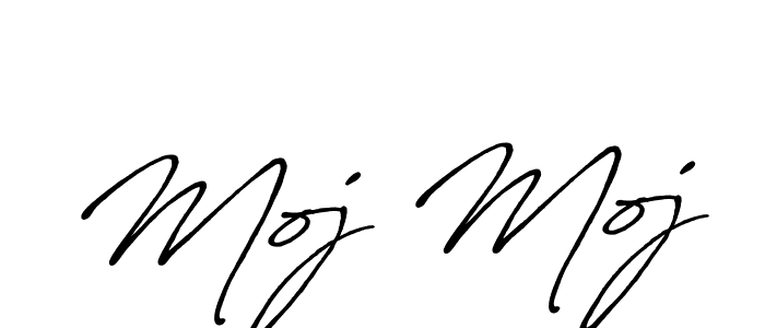 Make a beautiful signature design for name Moj Moj. With this signature (Antro_Vectra_Bolder) style, you can create a handwritten signature for free. Moj Moj signature style 7 images and pictures png