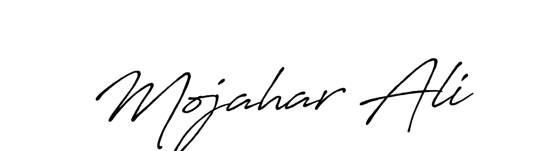 Create a beautiful signature design for name Mojahar Ali. With this signature (Antro_Vectra_Bolder) fonts, you can make a handwritten signature for free. Mojahar Ali signature style 7 images and pictures png