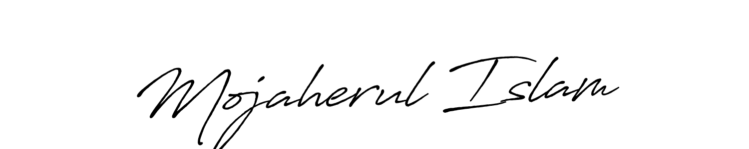 Make a beautiful signature design for name Mojaherul Islam. With this signature (Antro_Vectra_Bolder) style, you can create a handwritten signature for free. Mojaherul Islam signature style 7 images and pictures png