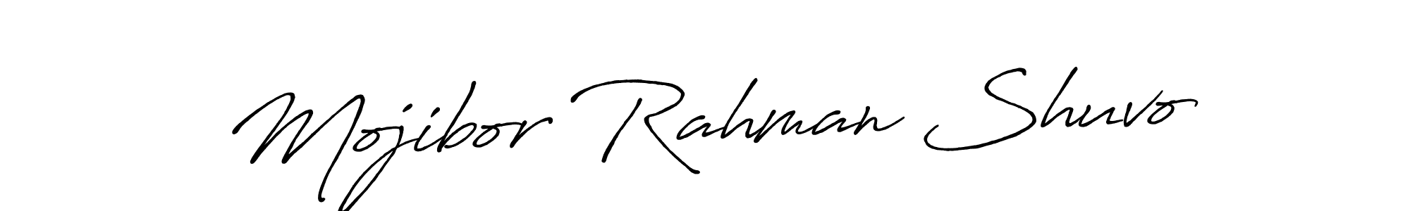 Antro_Vectra_Bolder is a professional signature style that is perfect for those who want to add a touch of class to their signature. It is also a great choice for those who want to make their signature more unique. Get Mojibor Rahman Shuvo name to fancy signature for free. Mojibor Rahman Shuvo signature style 7 images and pictures png
