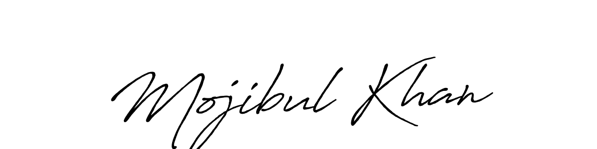 How to make Mojibul Khan name signature. Use Antro_Vectra_Bolder style for creating short signs online. This is the latest handwritten sign. Mojibul Khan signature style 7 images and pictures png