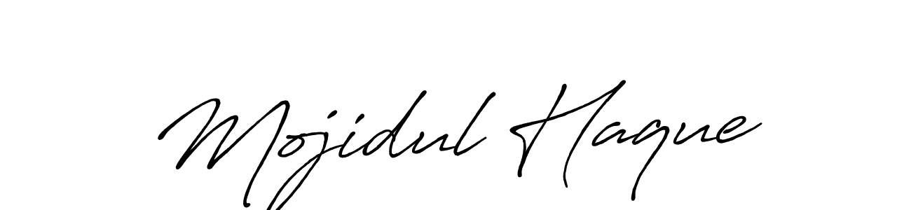 Design your own signature with our free online signature maker. With this signature software, you can create a handwritten (Antro_Vectra_Bolder) signature for name Mojidul Haque. Mojidul Haque signature style 7 images and pictures png