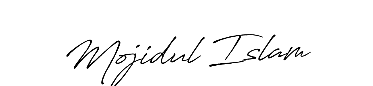 Create a beautiful signature design for name Mojidul Islam. With this signature (Antro_Vectra_Bolder) fonts, you can make a handwritten signature for free. Mojidul Islam signature style 7 images and pictures png