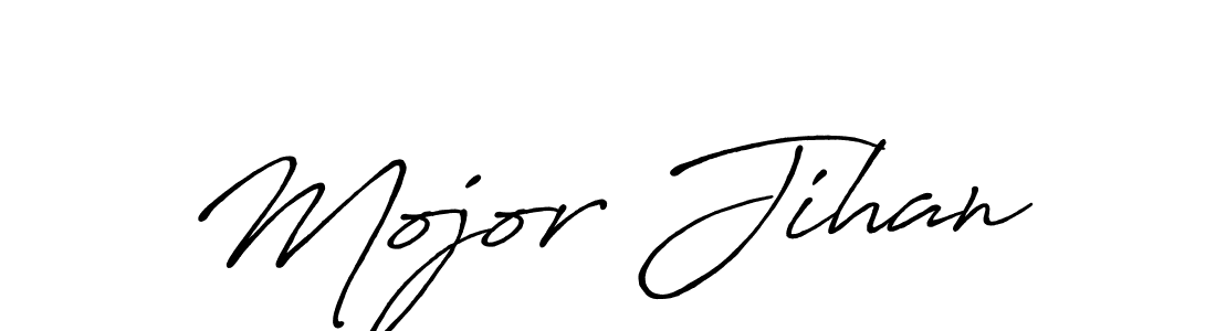 Mojor Jihan stylish signature style. Best Handwritten Sign (Antro_Vectra_Bolder) for my name. Handwritten Signature Collection Ideas for my name Mojor Jihan. Mojor Jihan signature style 7 images and pictures png