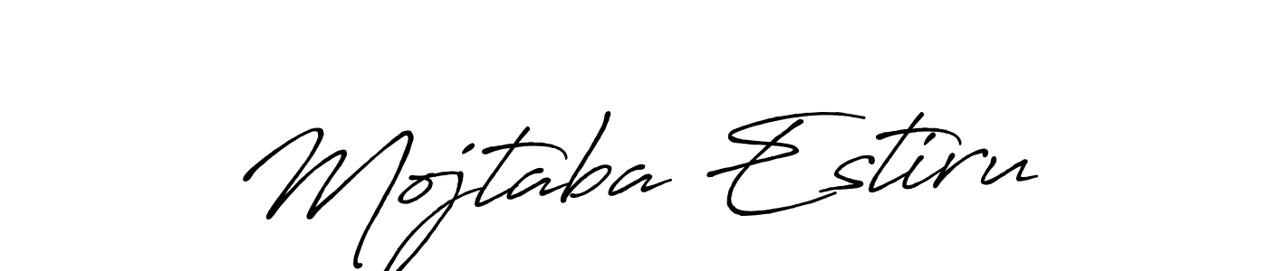 This is the best signature style for the Mojtaba Estiru name. Also you like these signature font (Antro_Vectra_Bolder). Mix name signature. Mojtaba Estiru signature style 7 images and pictures png