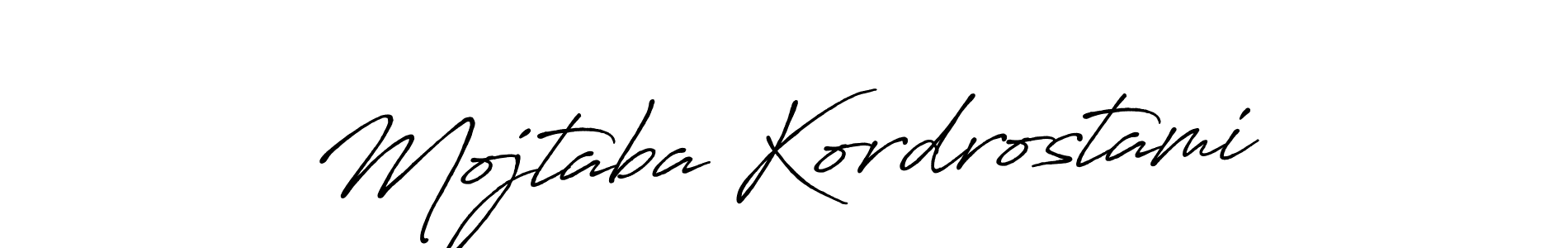 Create a beautiful signature design for name Mojtaba Kordrostami. With this signature (Antro_Vectra_Bolder) fonts, you can make a handwritten signature for free. Mojtaba Kordrostami signature style 7 images and pictures png