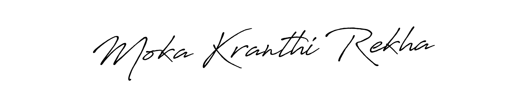 Create a beautiful signature design for name Moka Kranthi Rekha. With this signature (Antro_Vectra_Bolder) fonts, you can make a handwritten signature for free. Moka Kranthi Rekha signature style 7 images and pictures png