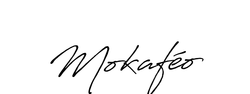 It looks lik you need a new signature style for name Mokaféo. Design unique handwritten (Antro_Vectra_Bolder) signature with our free signature maker in just a few clicks. Mokaféo signature style 7 images and pictures png