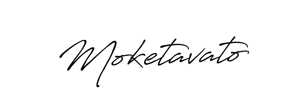 Make a beautiful signature design for name Moketavato. With this signature (Antro_Vectra_Bolder) style, you can create a handwritten signature for free. Moketavato signature style 7 images and pictures png