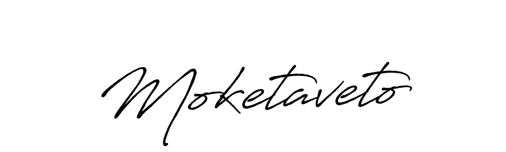 How to make Moketaveto name signature. Use Antro_Vectra_Bolder style for creating short signs online. This is the latest handwritten sign. Moketaveto signature style 7 images and pictures png