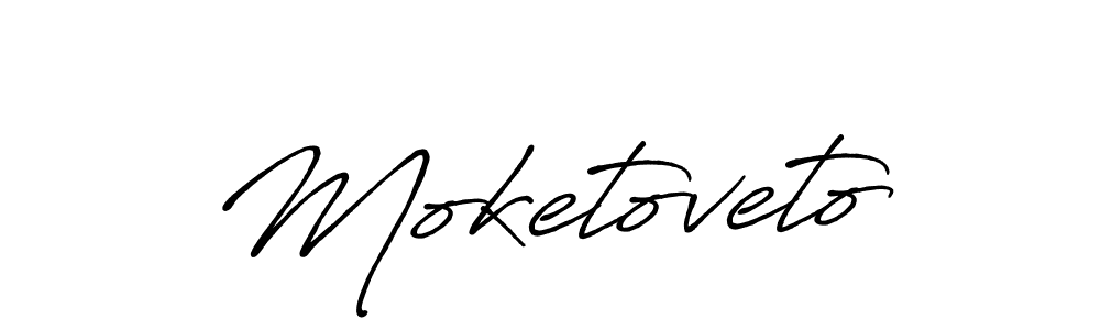 Use a signature maker to create a handwritten signature online. With this signature software, you can design (Antro_Vectra_Bolder) your own signature for name Moketoveto. Moketoveto signature style 7 images and pictures png