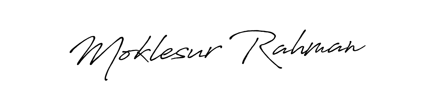 Moklesur Rahman stylish signature style. Best Handwritten Sign (Antro_Vectra_Bolder) for my name. Handwritten Signature Collection Ideas for my name Moklesur Rahman. Moklesur Rahman signature style 7 images and pictures png