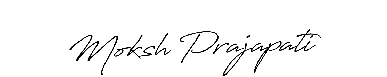 The best way (Antro_Vectra_Bolder) to make a short signature is to pick only two or three words in your name. The name Moksh Prajapati include a total of six letters. For converting this name. Moksh Prajapati signature style 7 images and pictures png