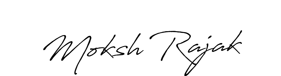 It looks lik you need a new signature style for name Moksh Rajak. Design unique handwritten (Antro_Vectra_Bolder) signature with our free signature maker in just a few clicks. Moksh Rajak signature style 7 images and pictures png