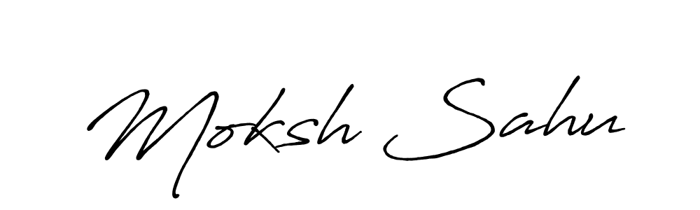 How to make Moksh Sahu signature? Antro_Vectra_Bolder is a professional autograph style. Create handwritten signature for Moksh Sahu name. Moksh Sahu signature style 7 images and pictures png