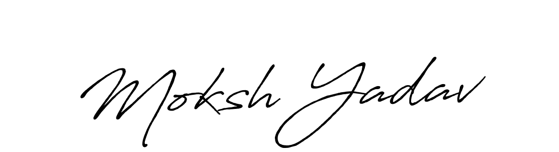 Moksh Yadav stylish signature style. Best Handwritten Sign (Antro_Vectra_Bolder) for my name. Handwritten Signature Collection Ideas for my name Moksh Yadav. Moksh Yadav signature style 7 images and pictures png