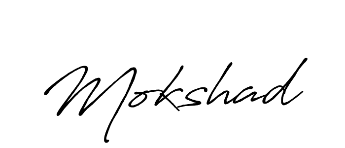 Mokshad stylish signature style. Best Handwritten Sign (Antro_Vectra_Bolder) for my name. Handwritten Signature Collection Ideas for my name Mokshad. Mokshad signature style 7 images and pictures png