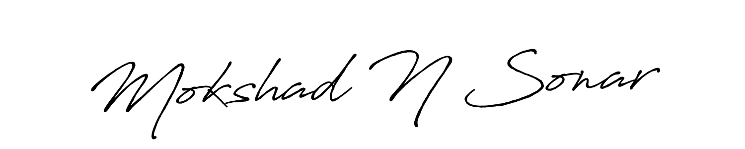 How to make Mokshad N Sonar signature? Antro_Vectra_Bolder is a professional autograph style. Create handwritten signature for Mokshad N Sonar name. Mokshad N Sonar signature style 7 images and pictures png