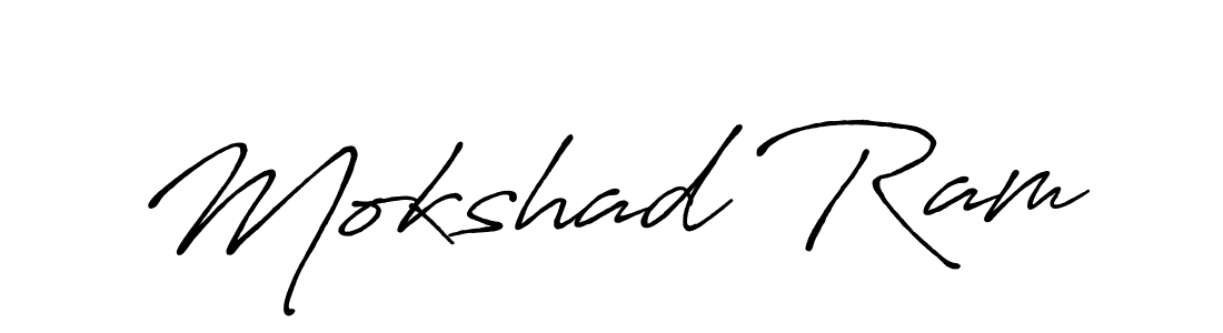 Create a beautiful signature design for name Mokshad Ram. With this signature (Antro_Vectra_Bolder) fonts, you can make a handwritten signature for free. Mokshad Ram signature style 7 images and pictures png