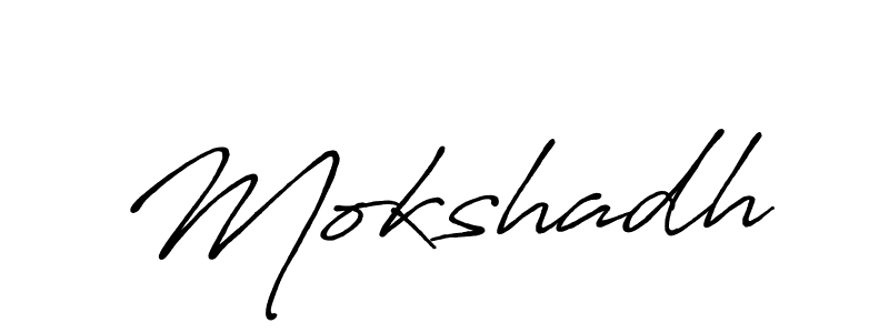 Create a beautiful signature design for name Mokshadh. With this signature (Antro_Vectra_Bolder) fonts, you can make a handwritten signature for free. Mokshadh signature style 7 images and pictures png