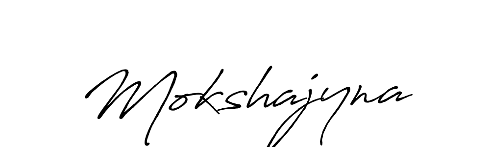 Mokshajyna stylish signature style. Best Handwritten Sign (Antro_Vectra_Bolder) for my name. Handwritten Signature Collection Ideas for my name Mokshajyna. Mokshajyna signature style 7 images and pictures png