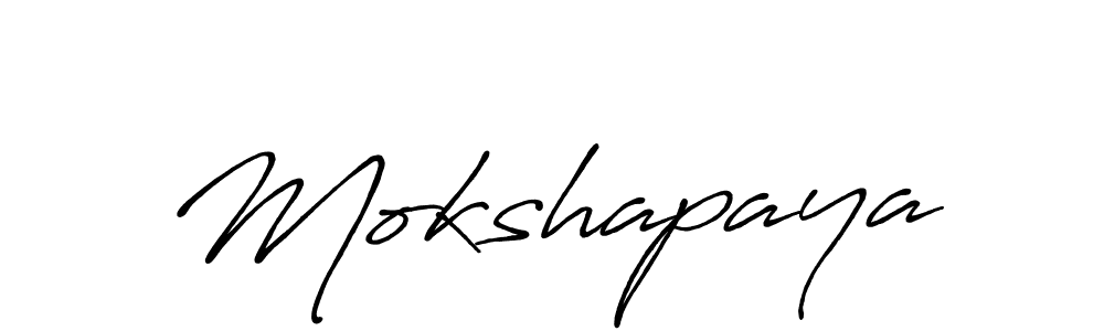 Use a signature maker to create a handwritten signature online. With this signature software, you can design (Antro_Vectra_Bolder) your own signature for name Mokshapaya. Mokshapaya signature style 7 images and pictures png
