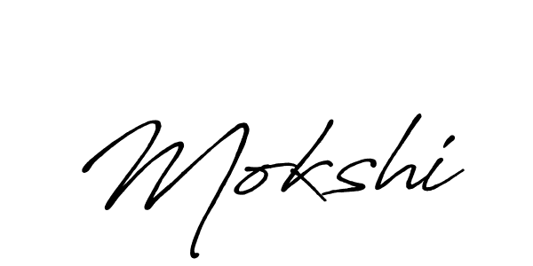 Create a beautiful signature design for name Mokshi. With this signature (Antro_Vectra_Bolder) fonts, you can make a handwritten signature for free. Mokshi signature style 7 images and pictures png