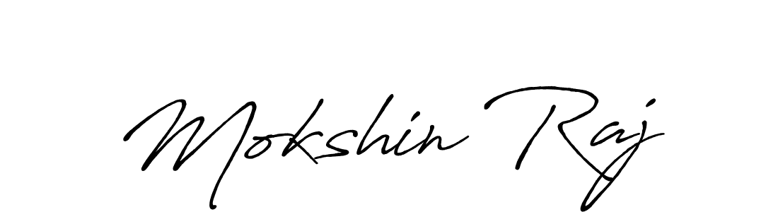 The best way (Antro_Vectra_Bolder) to make a short signature is to pick only two or three words in your name. The name Mokshin Raj include a total of six letters. For converting this name. Mokshin Raj signature style 7 images and pictures png