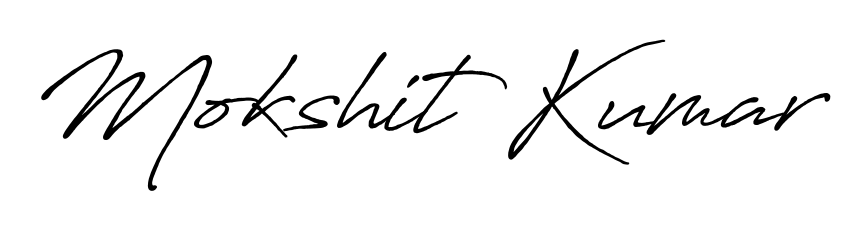The Antro_Vectra_Bolder font transforms the name Mokshit Kumar into an executive sign with sharp precision and distinguished character. Mokshit Kumar signature style 7 images and pictures png