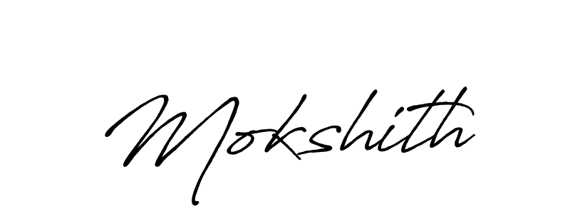 if you are searching for the best signature style for your name Mokshith. so please give up your signature search. here we have designed multiple signature styles  using Antro_Vectra_Bolder. Mokshith signature style 7 images and pictures png