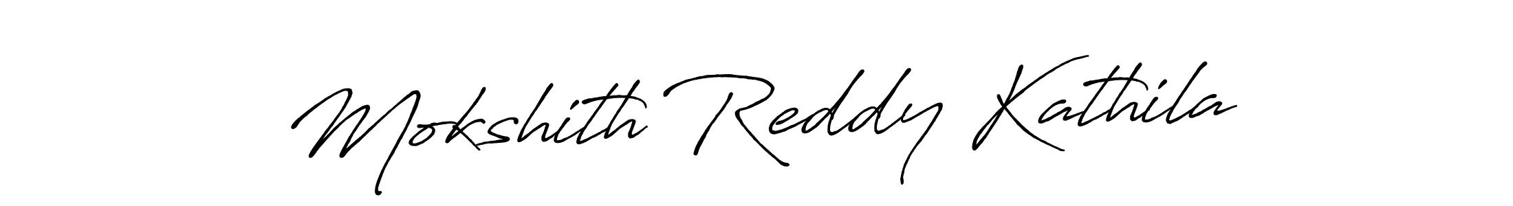 The best way (Antro_Vectra_Bolder) to make a short signature is to pick only two or three words in your name. The name Mokshith Reddy Kathila include a total of six letters. For converting this name. Mokshith Reddy Kathila signature style 7 images and pictures png