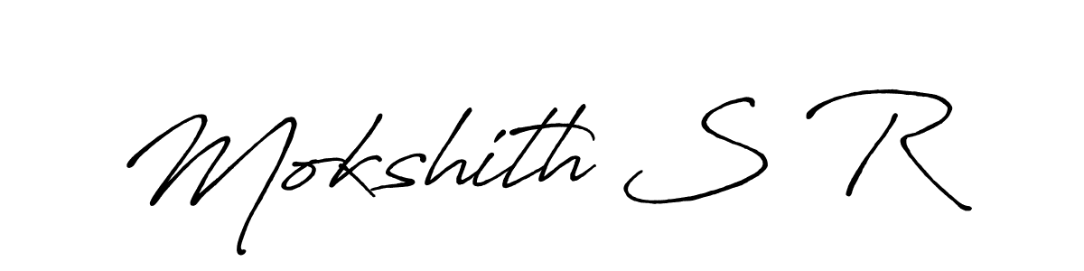 How to make Mokshith S R signature? Antro_Vectra_Bolder is a professional autograph style. Create handwritten signature for Mokshith S R name. Mokshith S R signature style 7 images and pictures png