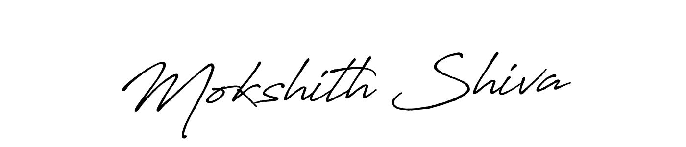 Use a signature maker to create a handwritten signature online. With this signature software, you can design (Antro_Vectra_Bolder) your own signature for name Mokshith Shiva. Mokshith Shiva signature style 7 images and pictures png