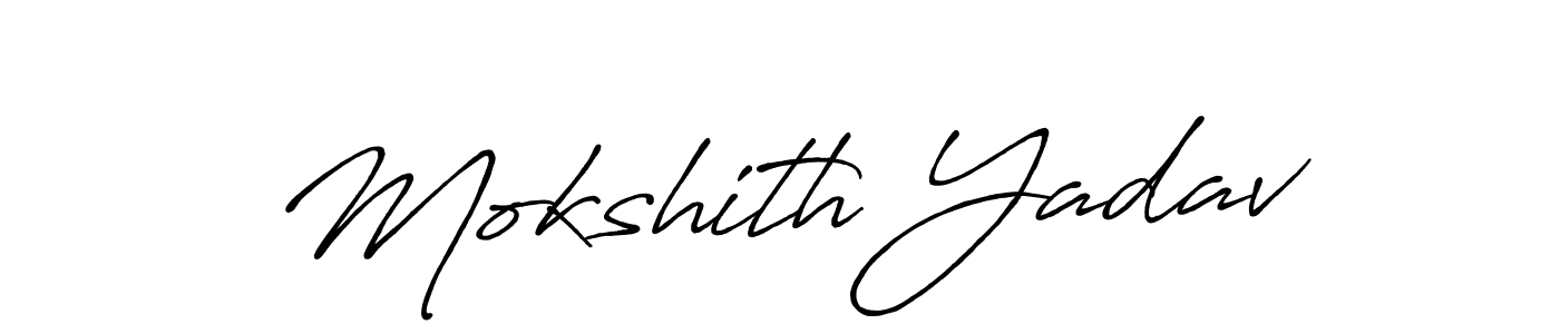 Antro_Vectra_Bolder is a professional signature style that is perfect for those who want to add a touch of class to their signature. It is also a great choice for those who want to make their signature more unique. Get Mokshith Yadav name to fancy signature for free. Mokshith Yadav signature style 7 images and pictures png