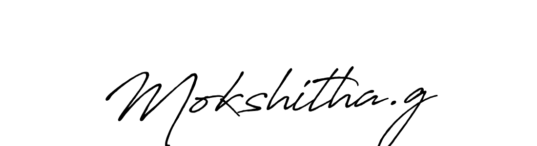The best way (Antro_Vectra_Bolder) to make a short signature is to pick only two or three words in your name. The name Mokshitha.g include a total of six letters. For converting this name. Mokshitha.g signature style 7 images and pictures png