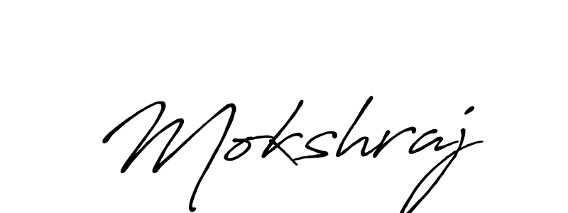 Make a beautiful signature design for name Mokshraj. With this signature (Antro_Vectra_Bolder) style, you can create a handwritten signature for free. Mokshraj signature style 7 images and pictures png
